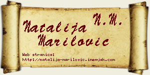 Natalija Marilović vizit kartica